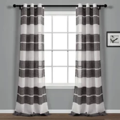 Set Of 2 38"x84" Textured Stripe Grommet Sheer Window Curtain Panels - Lush Décor 17 Set Of 2 38"x84" Textured Stripe Grommet Sheer Window Curtain Panels - Lush Décor -Home Decor Store GUEST 021e3ca6 831f 49e0 8584 de752ab2fa31