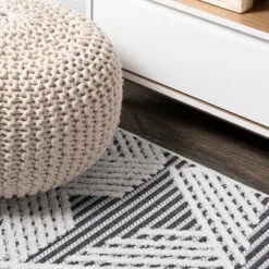 Jazz High-Low Pile Art Deco Geometric Indoor/Outdoor Area Rug - JONATHAN Y -Home Decor Store GUEST 06162dca b207 4b88 ab1f 23bedf62f18d