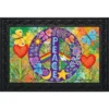 Peace Floral Doormat Everyday Indoor Outdoor 30" X 18" Briarwood Lane -Home Decor Store GUEST 07b7c7eb eb70 4a9e 9185 329bc47fff84