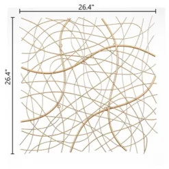 LuxenHome 26.4" Square Gold Abstract Metal Wall Decor 15 LuxenHome 26.4" Square Gold Abstract Metal Wall Decor -Home Decor Store GUEST 07f324af 3d2d 4c64 9b61 e2aa662154f9