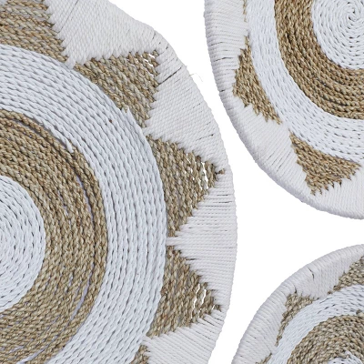 Set Of 3 Cotton Plate Handmade Woven Wall Decors - Olivia & May 5 Set Of 3 Cotton Plate Handmade Woven Wall Decors - Olivia & May - Image 3