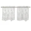 Habitat Limoges Sheer Rod Pocket Floral Lace Design Curtain Tiers For Any Room Soft Selvedge Sides Pair White -Home Decor Store GUEST 0a0633ee 2e90 4a6f 8953 9ba3eba0c23f