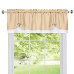 Collections Etc Darcy Two-Tone Rod Pocket Window Curtain Valance With Pick-Up Accents, Home Décor For Any Room -Home Decor Store GUEST 0aeb180e 21b0 4dea 85ac 65436ac1c203