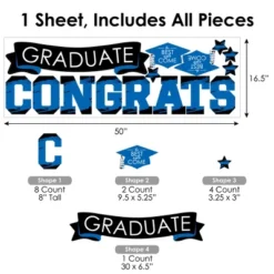 Big Dot Of Happiness Blue Graduation Party Photo Backdrop - Wall Decals -Home Decor Store GUEST 0b95f321 7aad 45da 9ccc 5e3947849714