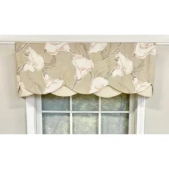 Calla Petticoat Valance 3in Rod Pocket Contrast Bottom Fabric 50in X 15in By RLF Home 9 Calla Petticoat Valance 3in Rod Pocket Contrast Bottom Fabric 50in X 15in By RLF Home -Home Decor Store GUEST 0c887be0 e546 4c39 a325 126110c604da