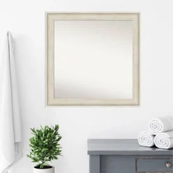 31" X 31" Non-Beveled Regal Birch Cream Bathroom Wall Mirror - Amanti Art -Home Decor Store GUEST 0d613816 a713 4817 ada4 47f0da7e19de