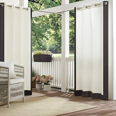 Hampton Border Outdoor Room Darkening Curtain Panel - Waverly Sun N Shade 3 Hampton Border Outdoor Room Darkening Curtain Panel - Waverly Sun N Shade