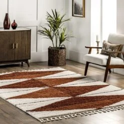 NuLOOM Kali Shaggy Diamond Tassel Area Rug
