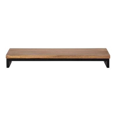 24" X 3" Lankford Wood Shelf Natural/Black - Kate & Laurel All Things Decor 4 24" X 3" Lankford Wood Shelf Natural/Black - Kate & Laurel All Things Decor - Image 2
