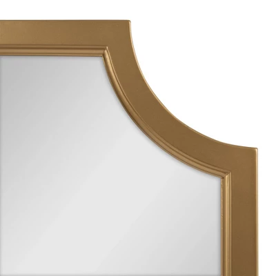 24" X 36" Hogan Framed Scallop Wall Mirror Gold - Kate And Laurel 4 24" X 36" Hogan Framed Scallop Wall Mirror Gold - Kate And Laurel - Image 2