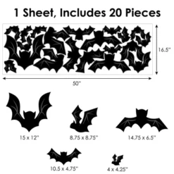Big Dot Of Happiness Black Bats - Peel And Stick Halloween Vinyl Wall Art Stickers - Wall Decals - Set Of 20 -Home Decor Store GUEST 10daf3ef 28df 4389 ae15 a54330d67a2b