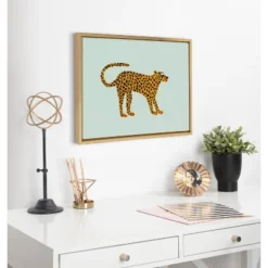 18" X 24" Sylvie Glam Cat By Bouffants And Broken Hearts Framed Wall Canvas Gold - Kate & Laurel All Things Decor -Home Decor Store GUEST 1154d9b0 68bc 452c b376 4b00736f6396