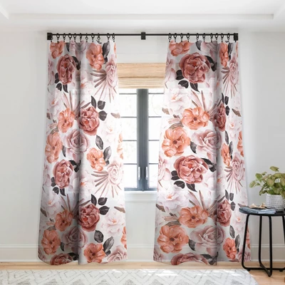Marta Barragan Camarasa Terracotta Flowered Garden Single Panel Sheer Window Curtain - Deny Designs 8 Marta Barragan Camarasa Terracotta Flowered Garden Single Panel Sheer Window Curtain - Deny Designs - Image 6