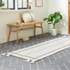 Bold Cross Stripes Tassel Rug Cream/Tan - Hearth & Hand™ With Magnolia
