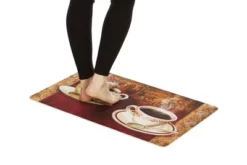 J&V TEXTILES 18" X 30" Cushioned Kitchen Floor Standing Mat (French Coffee)