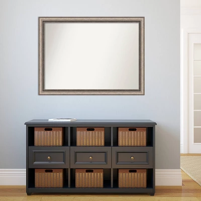 42" X 31" Non-Beveled Lyla Ornate Silver Wall Mirror - Amanti Art 7 42" X 31" Non-Beveled Lyla Ornate Silver Wall Mirror - Amanti Art - Image 5