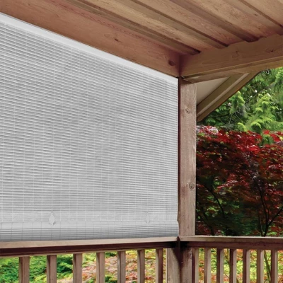 60" X 72" Outdoor Oval Vinyl Cord-Free PVC Rollup Blinds White - Radiance 4 60" X 72" Outdoor Oval Vinyl Cord-Free PVC Rollup Blinds White - Radiance - Image 2
