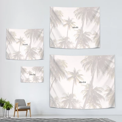 Blush Palms By Sisi And Seb Wall Tapestry 4 Blush Palms By Sisi And Seb Wall Tapestry - Image 2