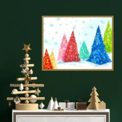 24" X 18" Magic Christmas Trees I By PI Studio Framed Canvas Wall Art - Amanti Art -Home Decor Store GUEST 1b8727b6 9985 49e4 b3d5 ee5201b62eb7