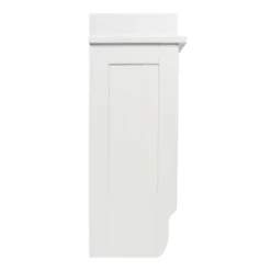 Redmon Contemporary Country Wall And Ceiling Mounted Floating Painted Wood Wall Shelf With Towel Bar, Easy Assembly, & Adjustable Middle Shelf, White -Home Decor Store GUEST 1cf6afe8 7086 4fd4 bc2e 59e2b194e119