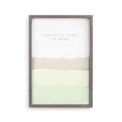 DEMDACO Happiness Comes In Waves Wall Art Green