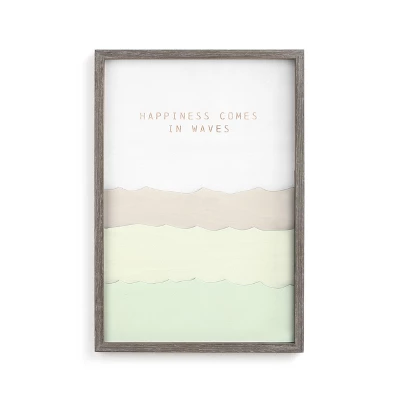DEMDACO Happiness Comes In Waves Wall Art Green 3 DEMDACO Happiness Comes In Waves Wall Art Green