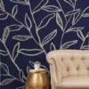 Alisa Galitsyna Navy Blue Patterned Leaves Tapestry - Society6 -Home Decor Store GUEST 1ec20599 380b 41e5 aa11 0a68e32dc1e0