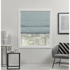 Exclusive Home Acadia 100% Blackout Roman Shade, 23"x64", Aqua -Home Decor Store GUEST 25b34bc1 eb54 42d8 90cb 63a61f3a1d8c