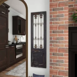 Traditional Metal Scroll Distressed Door Inspired Ornamental Wall Decor With Metal Wire Details Brown - Olivia & May -Home Decor Store GUEST 25ccb069 f083 4bcd a45d 6ee7e9984f53