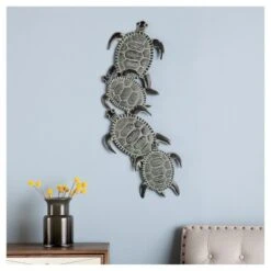 Sea Turtle Wall Art - Hand-Painted Greens - Aiden Lane -Home Decor Store GUEST 26e97180 205c 48a9 9b7d 940b291c894d