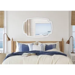 21" X 32" Orianne Scallop Wall Mirror White - Kate & Laurel All Things Decor -Home Decor Store GUEST 285ac71f 6088 40e7 a00a 8809e19ca06b