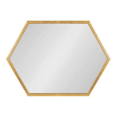 22" X 31" Laverty Hexagon Wall Mirror Gold - Kate & Laurel All Things Decor 3 22" X 31" Laverty Hexagon Wall Mirror Gold - Kate & Laurel All Things Decor