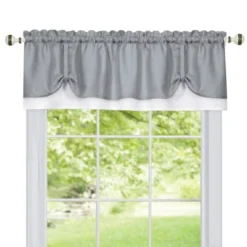 Collections Etc Darcy Two-Tone Rod Pocket Window Curtain Valance With Pick-Up Accents, Home Décor For Any Room -Home Decor Store GUEST 2e43f3d0 3bb5 41ca a873 a09cf54ba67d