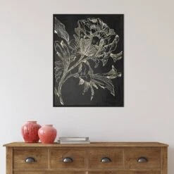 22" X 30" Golden Flower Folklore I By Asia Jensen Framed Canvas Wall Art Black - Amanti Art -Home Decor Store GUEST 308a2356 9eaf 4e86 ae21 abd25dde707e