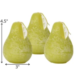 Green Grape Pear Candles - Set Of 3 -Home Decor Store GUEST 33692f4b 5c81 40e3 b7ad c8fd3291733a