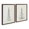 (Set Of 2) 18" X 24" Sylvie Minimalist Evergreen Trees Sketch Framed Canvas Set Brown - Kate & Laurel All Things Decor -Home Decor Store GUEST 33af23bd 5071 46c4 b4f4 41dc01a95cb8