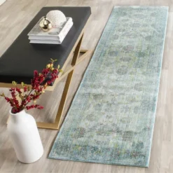 2'3"x8' Runner Valencia Rug Light Blue/Turquoise - Safavieh -Home Decor Store GUEST 33cfe94c 832d 4f24 aebf 64f6f090e53c