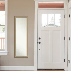 17" X 51" Elegant Brushed Framed On The Door Mirror Bronze - Amanti Art -Home Decor Store GUEST 34384916 75e1 42fa 9950 b083efb5171d