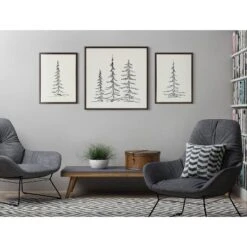 (Set Of 2) 18" X 24" Sylvie Minimalist Evergreen Trees Sketch Framed Canvas Set Brown - Kate & Laurel All Things Decor -Home Decor Store GUEST 3494cedc 5de6 4089 9321 5baec465e2fc