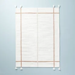 Bold Cross Stripes Tassel Rug Cream/Tan - Hearth & Hand™ With Magnolia -Home Decor Store GUEST 3630ef84 b701 4a81 b546 9f6450d0c0e1