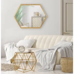 22" X 31" Laverty Hexagon Wall Mirror Gold - Kate & Laurel All Things Decor 12 22" X 31" Laverty Hexagon Wall Mirror Gold - Kate & Laurel All Things Decor -Home Decor Store GUEST 368cfc7a 76eb 45f1 905c 8905bdf46cb7
