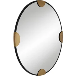 Uttermost Demia Matte Black Bronze And Gold 34" Round Wall Mirror -Home Decor Store GUEST 37bdef74 ce2a 45fd 847e 1658db8f84e9