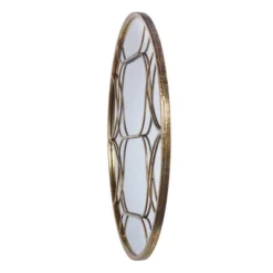 Gemma Metal Circle Wall Mirror Gold - StyleCraft