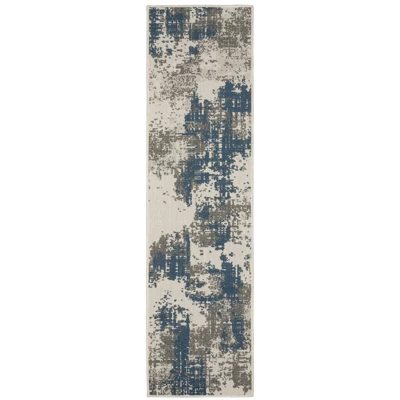 Trinity Modern Distressed Abstract Patio Area Rug Beige/Blue - Captiv8e Designs 11 Trinity Modern Distressed Abstract Patio Area Rug Beige/Blue - Captiv8e Designs - Image 9