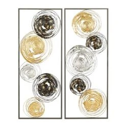 Set Of 2 Metal Abstract Wall Decors Black - Olivia & May -Home Decor Store GUEST 3988a1ac 688d 4fd3 96c9 17d9d1c315db