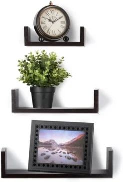 Display Floating Wooden Shelves With Espresso Finish - Set Of 3 Wall Decoration Shelves - Homeitusa -Home Decor Store GUEST 39d4ad51 4273 4f10 bd33 1fdf62f02c1a
