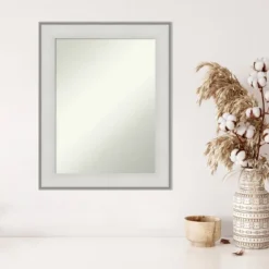 23" X 29" Non-Beveled Imperial White Wall Mirror - Amanti Art -Home Decor Store GUEST 3ca1acd2 fa39 4d50 ba65 e36589492797