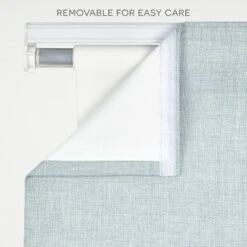 Exclusive Home Acadia 100% Blackout Roman Shade, 23"x64", Aqua