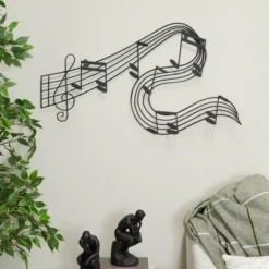 Metal Music Notes Wall Decor Black - Olivia & May -Home Decor Store GUEST 3ebdd030 f2a4 4532 8949 2ef1f77dfe7f