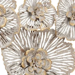 Metal Floral Wall Decor Gray - Olivia & May -Home Decor Store GUEST 3f23e2c2 72d7 463d 9353 a7189fcad441
